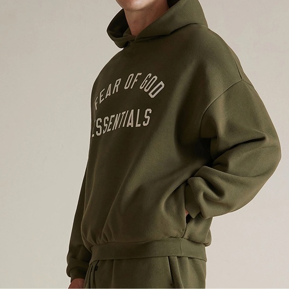 Fear of God Essentials Military Fleece Hoodie - Picture 3 of 13